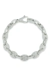 Chloe & Madison Chloe And Madison Silver Cz Chunky Bracelet