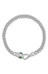Chloe & Madison Chloe And Madison Cz Snake Chain Bracelet In Silver
