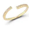 Chloe & Madison Chloe And Madison Cz Split Shank Ring In Gold