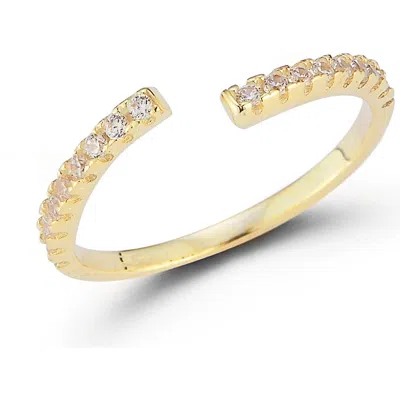Chloe & Madison Chloe And Madison Cz Split Shank Ring In Gold