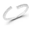 Chloe & Madison Chloe And Madison Cz Split Shank Ring In Silver