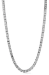 Chloe & Madison Chloe And Madison Cz Square Link Necklace In Silver