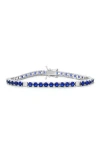 Shop Chloe & Madison Chloe And Madison Cz Tennis Bracelet In Silver