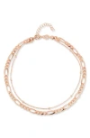 Chloe & Madison Chloe And Madison Double Layer Chain Anklet In Gold