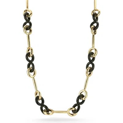Chloe & Madison Chloe And Madison Enamel Link Necklace In Gold