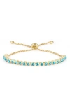 Chloe & Madison Chloe And Madison Evil Eye Bolo Bracelet In Gold