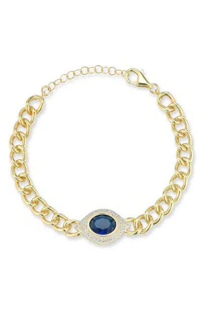 Chloe & Madison Chloe And Madison Evil Eye Bracelet In Gold