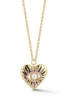 Chloe & Madison Chloe And Madison Evil Eye Heart Pendant Necklace In Gold