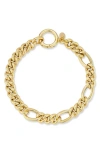 Chloe & Madison Figaro Chain Bracelet In Gold