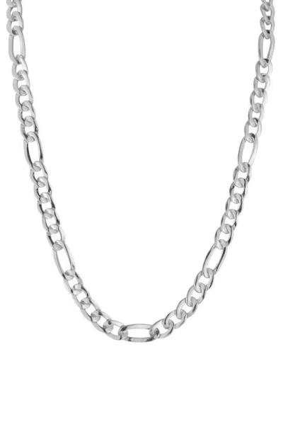 Chloe & Madison Figaro Chain Choker Necklace In Silver