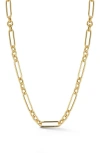 Chloe & Madison Figaro Chain Necklace In Gold