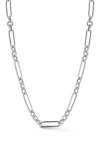 Chloe & Madison Figaro Chain Necklace In Metallic