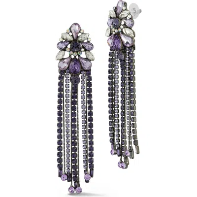 Chloe & Madison Chloe And Madison Flower Drop Earrings In Multi