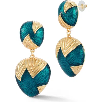 Chloe & Madison Chloe And Madison Geometric Drop Earrings In Multi