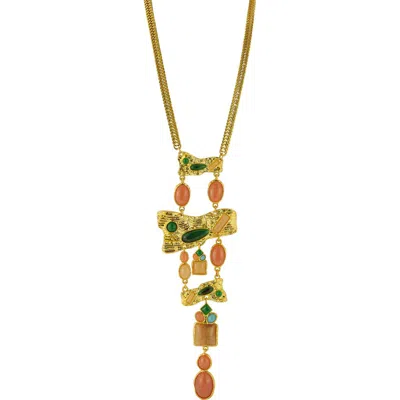 Chloe & Madison Chloe And Madison Goldtone Statement Y Necklace In Multi