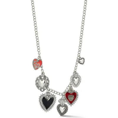 Chloe & Madison Chloe And Madison Heart Charm Necklace In Silver