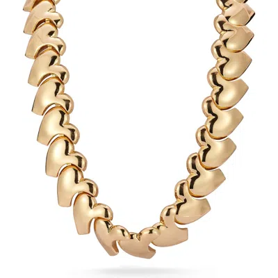 Chloe & Madison Chloe And Madison Heart Collar Necklace In Gold