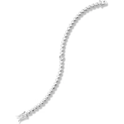 Chloe & Madison Chloe And Madison Heart Cubic Zirconia Bracelet In Silver
