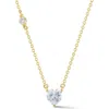 Chloe & Madison Chloe And Madison Heart Cut Cubic Zirconia Pendant Necklace In Gold