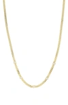 CHLOE & MADISON HEART CZ CURB CHAIN NECKLACE