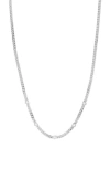 Chloe & Madison Heart Cz Curb Chain Necklace In Metallic
