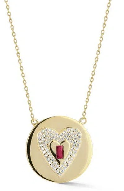 Chloe & Madison Chloe And Madison Heart Pendant Necklace In Gold