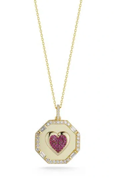 Chloe & Madison Chloe And Madison Heart Pendant Necklace In Gold