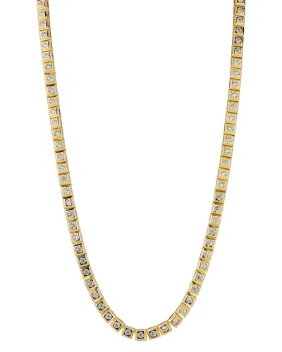 Chloe & Madison Chloe And Madison Jewelry 18k Plated Cz Tennis Necklace