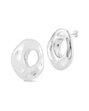 Chloe & Madison Chloe And Madison Jewelry Concave Open Statement Studs