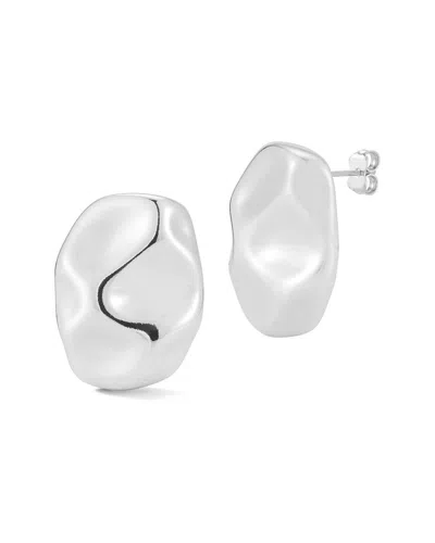 Chloe & Madison Chloe And Madison Jewelry Concave Statement Studs In Gray