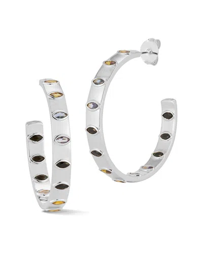 Chloe & Madison Chloe And Madison Jewelry Cz Ombre Hoops