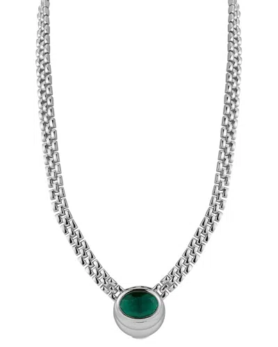 Chloe & Madison Chloe And Madison Jewelry Cz Pendant Necklace In Gray