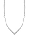 Chloe & Madison Chloe And Madison Jewelry Cz Statement V Tennis Necklace