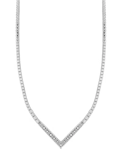 Chloe & Madison Chloe And Madison Jewelry Cz Statement V Tennis Necklace