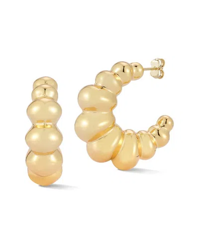 Chloe & Madison Chloe And Madison Jewelry Plated Bold Graduated Puffed Statement Hoops In Gold