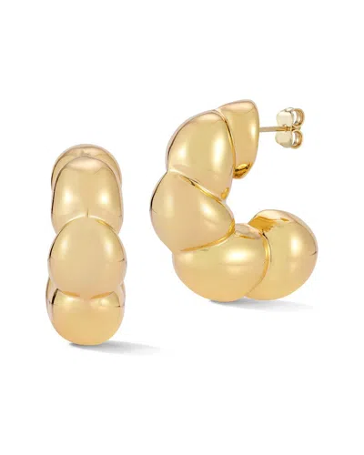 Chloe & Madison Chloe And Madison Jewelry Plated Bold Puffed Statement Hoops In Gold