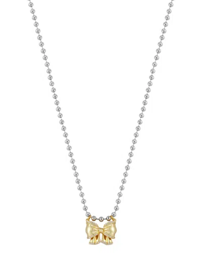 Chloe & Madison Chloe And Madison Jewelry Plated Cz Bow Necklace