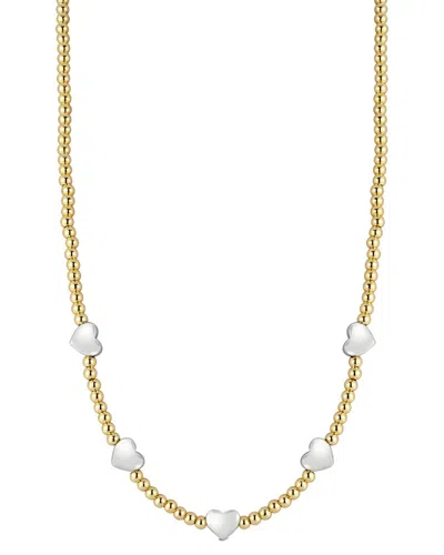 Chloe & Madison Chloe And Madison Jewelry Plated Heart Station Necklace