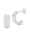 Chloe & Madison Chloe And Madison Jewelry Silver Cz Hoops