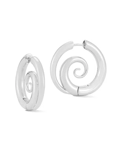 Chloe & Madison Chloe And Madison Jewelry Spiral Hoops In Metallic