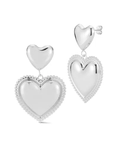 Chloe & Madison Chloe And Madison Jewelry Statement Heart Drop Earrings