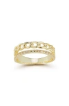 Chloe & Madison Chloe And Madison Link Band Ring In Gold