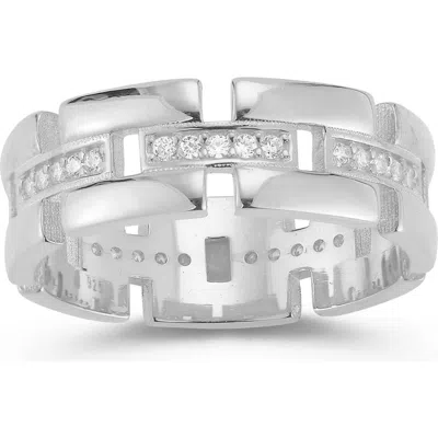 Chloe & Madison Chloe And Madison Link Band Ring In Silver