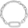 Chloe & Madison Chloe And Madison Link Bracelet In Silver