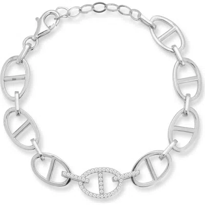 Chloe & Madison Chloe And Madison Link Bracelet In Silver