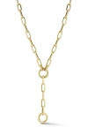 Chloe & Madison Link Lariat Necklace In Gold