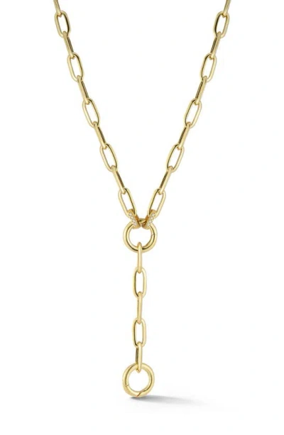 Chloe & Madison Link Lariat Necklace In Gold