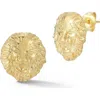 Chloe & Madison Chloe And Madison Lion Stud Earrings In Gold