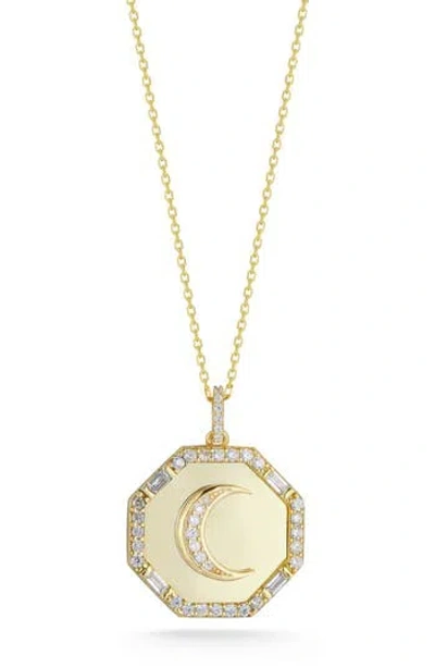 Chloe & Madison Chloe And Madison Moon Pendant Necklace In Gold