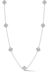 Chloe & Madison Chloe And Madison Mother-of-pearl Station Necklace In Silver